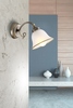 Applique oro ottone anticato braccetto classico vetro bianco E27 41721 LUCI CLASSICHE - foto 4