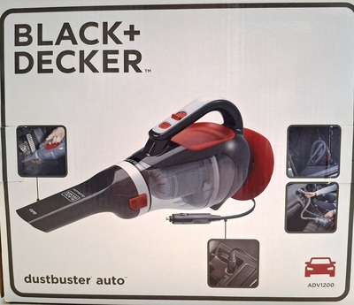 Mini aspirapolvere per auto con spinotto 12V Black+Decker ADV1200 COLORI E LUCI