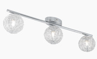 Plafoniera moderna 3 luci con sferette in metallo adatta salotto o ingresso o piccola cucina 92653