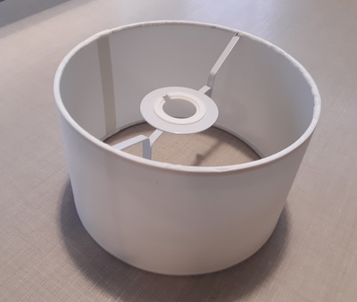 Paralume tessuto bianco lampada tavolo o piccola sospensione 20cm RICAMBI