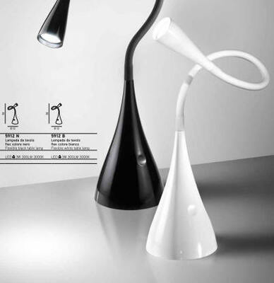 Lampada scivania led braccio flessibile bianca touch 5912B PERENZ