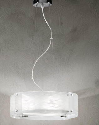 Lampadario a sospensione rotondo con vetro satinato 44cm 3xE27 5991 PERENZ