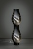Piantana acrilico nera 123 cm moderna con luce E27 design clessidra  45578