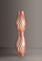 Piantana rame metallizzato acrilico 123cm elegante da soggiorno D123T/COP HELIOS LINEA ZERO