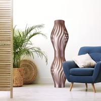 Lampada da terra design clessidra rosa metallizzato acrilico  45581
