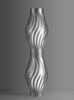 Immagine aggiuntiva di Lampada da terra silver metallizzato sinuosa clessidra  45582