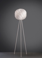 Lampada da terra bianca a treppiede con globo a spirale Polilux  45599