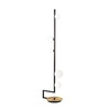 Immagine aggiuntiva di Piantana design moderno nero con sferette su stelo a elle BIRDS PT5 IDEAL LUX
