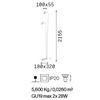 Misure Piantana moderna faretti direzionabili accensione divisa 211cm