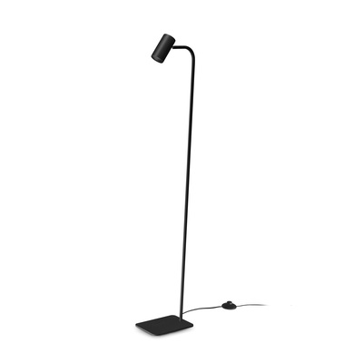Piantana design minimal faretto direzionabile nero 122cm GINGER PT1 NERO IDEAL LUX