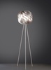 Immagine aggiuntiva di Piantana grigio silver a treppiede con globo in acrilico a spirale  45598