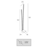Misure Piantana design linee di luce led CCT 3000k 4000k dimmerabile a step