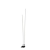 Particolare di Piantana nera design linee di luce led CCT 3000k 4000k dimmerabile a step
