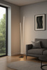 Piantana nera design linee di luce led CCT 3000k 4000k dimmerabile a step 1229/T-NE KAWAII TOP LIGHT