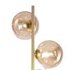 Particolare Lampada da terra moderna con stelo oro satinato e sfere ambra