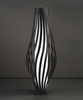 Immagine aggiuntiva di Piantana design goccia in acrilico nera 123 cm a fasce verticali  45587