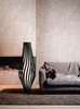 Piantana design goccia in acrilico nera 123 cm a fasce verticali  45587