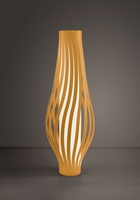Lampada da terra design affusolato acrilico ocra pastello 123 cm  45589