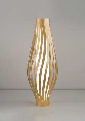 Piantana elegante in acrilico New Gold 2 luci E27 123 cm  45588