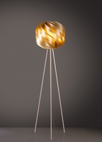 Piantana treppiede interior design oro metallizzato globo in acrilico  45596