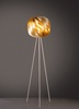 Piantana treppiede interior design oro metallizzato globo in acrilico  45596