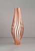 Lampada da terra in acrilico rame metallizzato 123 cm dal profilo affusolato  45586