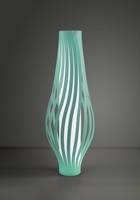 Lampada da terra in acrilico verde 123 cm con fasce avvolte  45592