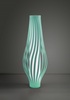 Lampada da terra in acrilico verde 123 cm con fasce avvolte  45592