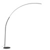 Piantana LED design ad arco nera curva di luce per divano e zone relax COMET PT NERO IDEAL LUX
