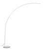 Particolare di Piantana LED ad arco 2 metri bianca curva di luce con dimmer touch per soggiorno COME