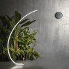 Piantana bianca curva minimal LED grande arco luce dimmerabile  44711