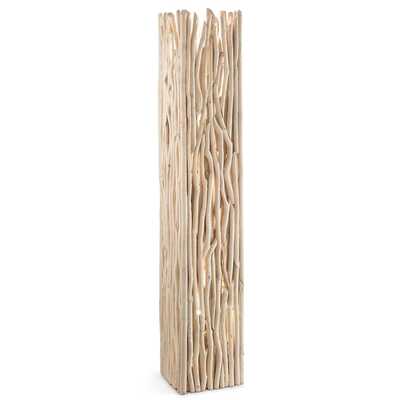 Lampada da pavimento rustica pesante a cilindro rami di legno intrecciati DRIFTWOOD PT3 IDEAL LUX