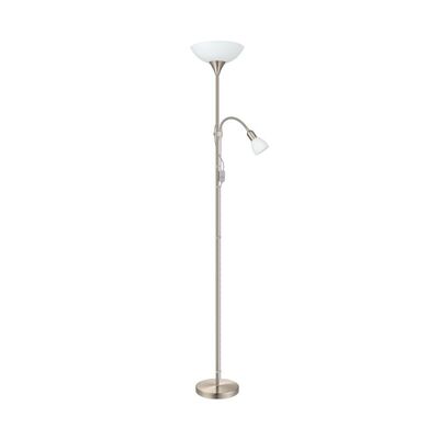 Piantana da lettura nickel satinato diffusore grande acrilico e braccetto flex 82842 EGLO