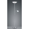 Piantana nickel satinato con braccetto flessibile 2 luci verso alto 1 luce direzionabile 40764