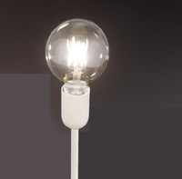Piantana stelo diritto bianca metallo semplice lampadina a vista MICROPHONE PT1 BIANCO IDEAL LUX