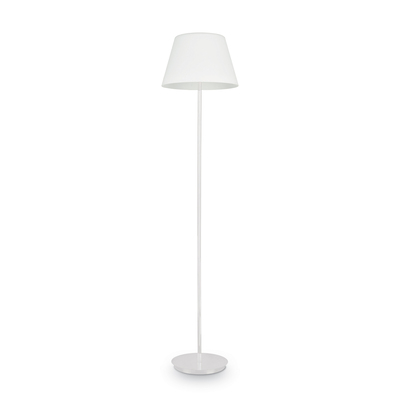 Lampada terra montatura bianca vetro 2 lampadine trapezio CYLINDER PT2 IDEAL LUX