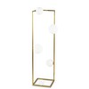 Piantana lampada da terra alta 118cm lato 30cm ottone satinato ANGOLO PT5 OTTONE IDEAL LUX