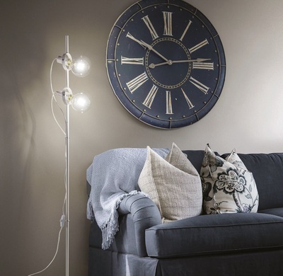Piantana bianca moderna 2 luci led a vista direzionabili alto o basso RADIO PT2 BIANCO IDEAL LUX