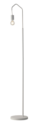 Piantana semplice lineare bianca finitura opaca lampadina a vista filo che scende 39814 LUCI MODERNE