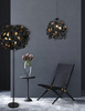 Immagine aggiuntiva di Lampada da terra stelo nero diffusore cascata foglie acrilico  41906