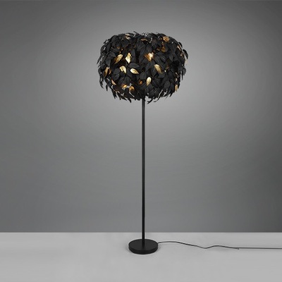 Lampada da terra stelo nero diffusore cascata foglie acrilico 41906 LEAVY LUCI MODERNE
