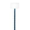 Immagine aggiuntiva di Piantana stelo colonna blu con paralume bianco  43873