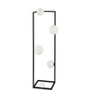 Immagine aggiuntiva di Piantana lampada da terra design metallo rettangolo nero sfere alta 118cm lat