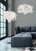 Piantana decorativa plastica cascata foglie bianche 70cm 41839 LEAVY LUCI MODERNE - foto 4