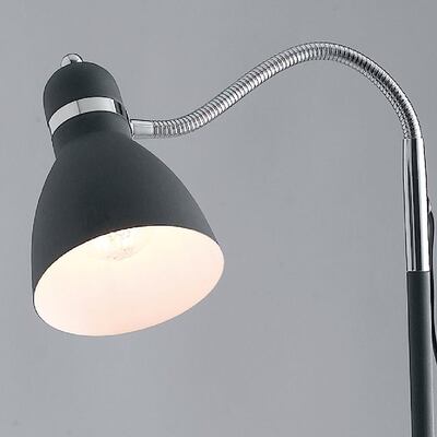 Piantana moderna versatile nera ingombro ridotto direzionabile braccetto flessibile  42819