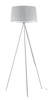 Particolare di Piantana bianca treppiedi metallo paralume trapezio  41889