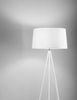 Piantana bianca treppiedi metallo paralume trapezio 41889 LUCI MODERNE