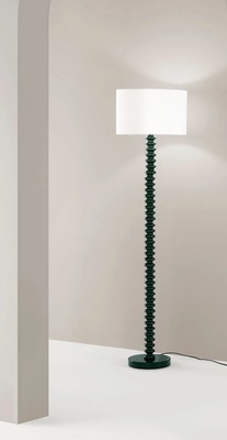 Piantana verde natura stelo a colonna design organico e luce rilassante  43875