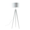 Piantana treppiedi bianca paralume cilindro grande 50cm LUCI MODERNE