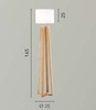Immagine aggiuntiva di Lampada da terra decorativa base in legno  41893